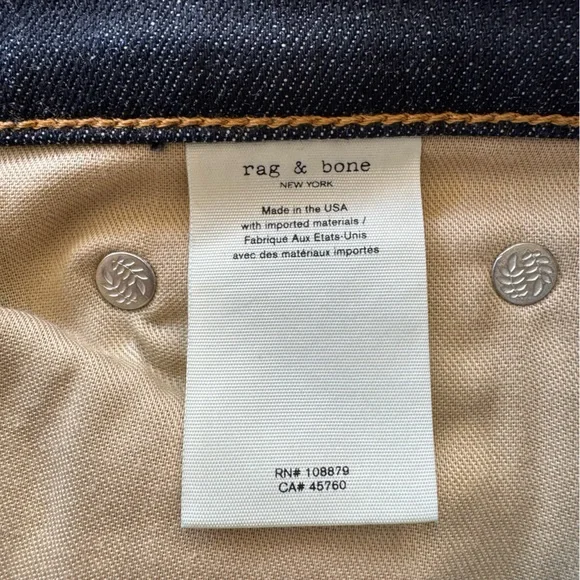 Rag & Bone Dre Jeans NWT Slim Boyfriend Dark Wash Denim 24 - Picture 11 of 12